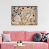 HM 41 Het Verre Oosten, van een portolan atlas Canvas Afdruk (Insitu (Woonkamer))