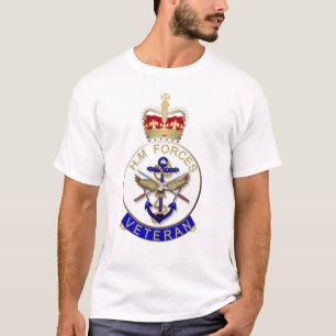 HM FORCES VETERAN BADGE. BRITSE VETERAN. T-SHIRT