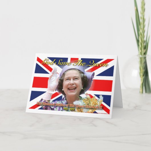 HM het Jubileum van de Diamant van Koningin Kaart (Voorkant)