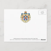 HM King Constantine II of Greece Briefkaart (Achterkant)