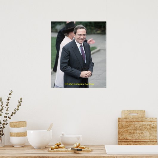 HM King Constantine II of Greece Poster (Keuken)