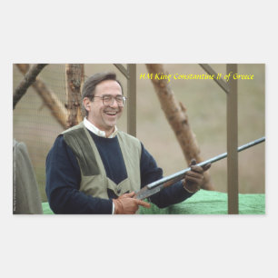 HM King Constantine II of Greece Rechthoekige Sticker