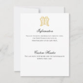 HM Monogram of MH Monogram informatiekaart Kaart (Voorkant)