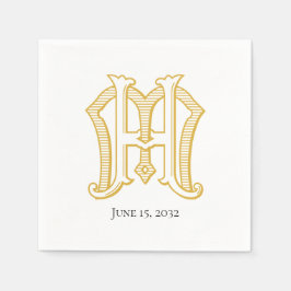 HM Monogram of MH Monogram Napkins Servet