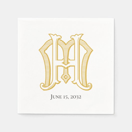 HM Monogram of MH Monogram Napkins Servet (Voorkant)