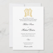 HM Monogram of MH Monogram Weddenschappen Kaart (Voorkant)