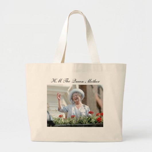 HM Queen Elizabeth, de koningin Moeder 1990 Grote Tote Bag (Voorkant)