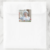 HM Queen Elizabeth, de koningin Moeder 1990 Vierkante Sticker (Tas)