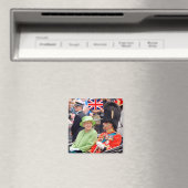 HM Queen Elizabeth-Duke of Edinburgh Magneet (Insitu (Vaatwasser))