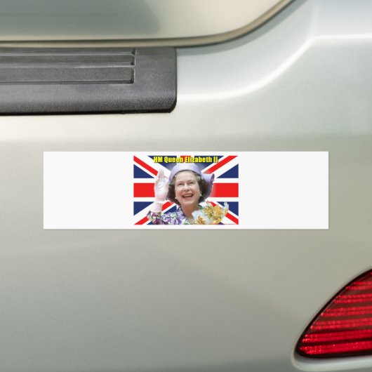 HM Queen Elizabeth II Bumpersticker (Op auto)