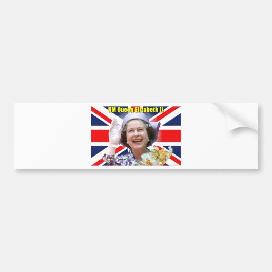 HM Queen Elizabeth II Bumpersticker (Voorkant)