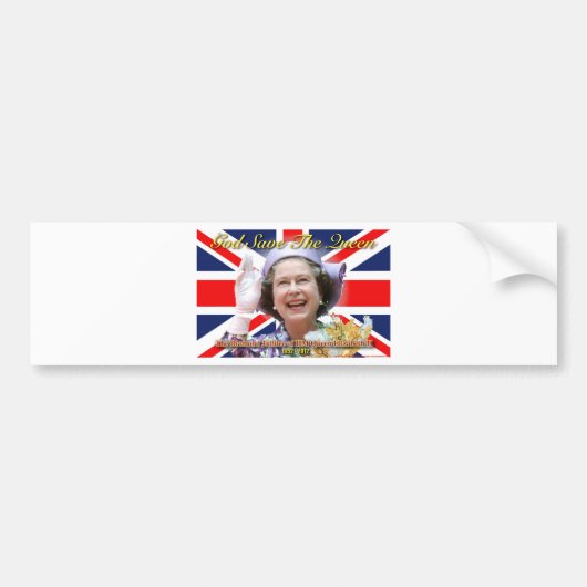 HM Queen Elizabeth II Diamond Jubilee Bumpersticker (Voorkant)