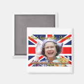 HM Queen Elizabeth II Diamond Jubilee Magneet (Voorkant / Achterkant)