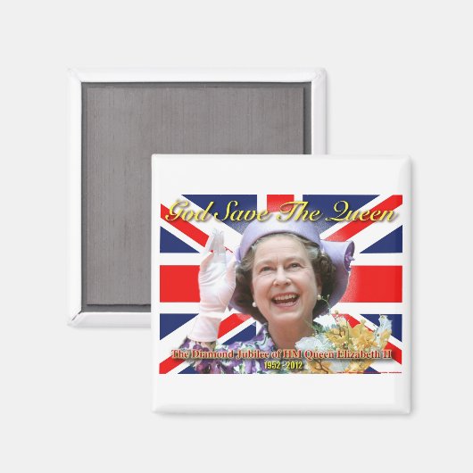 HM Queen Elizabeth II Diamond Jubilee Magneet (Voorkant / Achterkant)