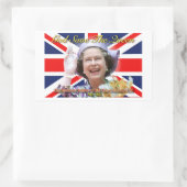 HM Queen Elizabeth II Diamond Jubilee Rechthoekige Sticker (Tas)