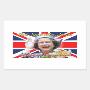HM Queen Elizabeth II Diamond Jubilee Rechthoekige Sticker