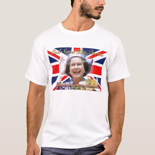 HM Queen Elizabeth II Diamond Jubilee T-shirt (Voorkant)