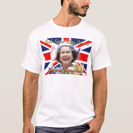 HM Queen Elizabeth II Diamond Jubilee T-shirt (Voorkant)