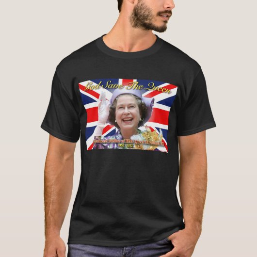 HM Queen Elizabeth II Diamond Jubilee T-shirt (Voorkant)