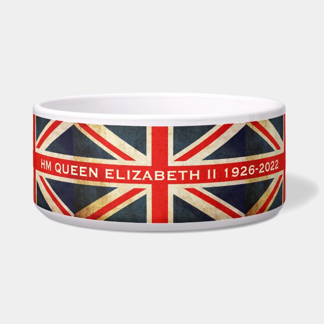 HM Queen Elizabeth II herdenkingskracht Voerbakje (Voorkant)