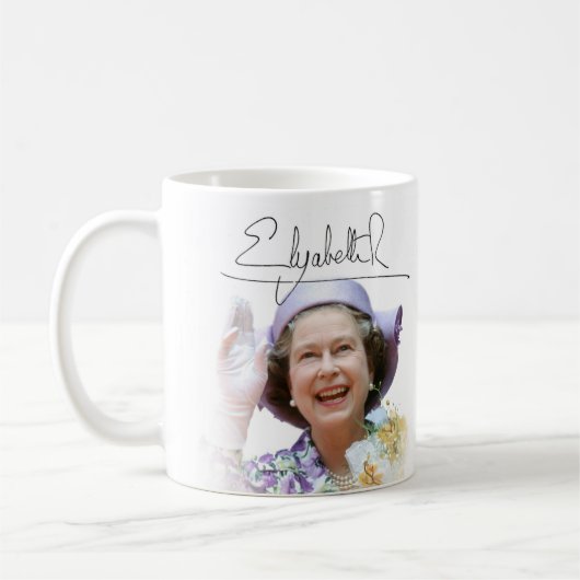HM Queen Elizabeth II Koffiemok (Links)