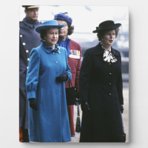 HM Queen Elizabeth II-Margaret Thatcher Fotoplaat
