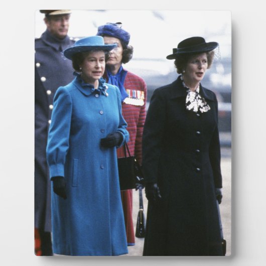 HM Queen Elizabeth II-Margaret Thatcher Fotoplaat (Voorkant)