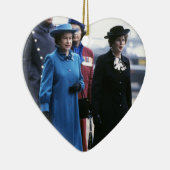 HM Queen Elizabeth II-Margaret Thatcher Keramisch Ornament (Rechts)