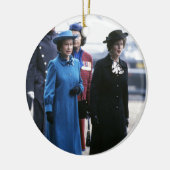 HM Queen Elizabeth II-Margaret Thatcher Keramisch Ornament (Links)