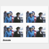 HM Queen Elizabeth II-Margaret Thatcher Rechthoekige Sticker (Vel)