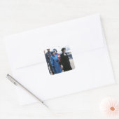 HM Queen Elizabeth II-Margaret Thatcher Vierkante Sticker (Envelop)