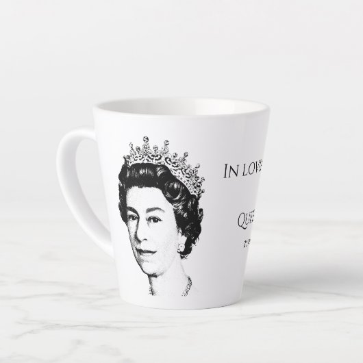 HM Queen Elizabeth II Memorial Latte Mok (Linkerhoek)