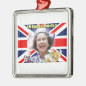 HM Queen Elizabeth II Metalen Ornament (Links)