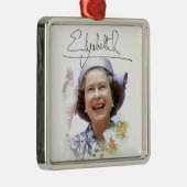 HM Queen Elizabeth II Metalen Ornament (Rechts)