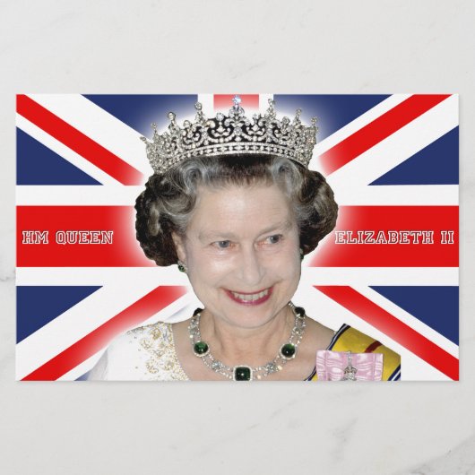 HM Queen Elizabeth II - Pro foto Briefpapier (Voorkant)