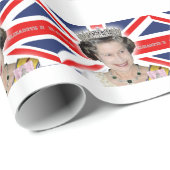 HM Queen Elizabeth II - Pro foto Cadeaupapier (Rol Hoek)