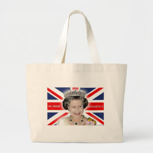 HM Queen Elizabeth II - Pro foto Grote Tote Bag
