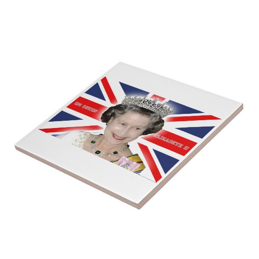 HM Queen Elizabeth II - Pro foto Tegeltje (Zijkant)