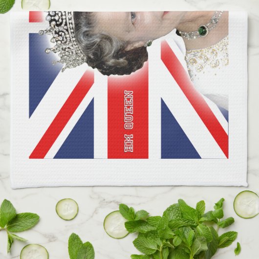 HM Queen Elizabeth II - Pro foto Theedoek (Gevouwen)