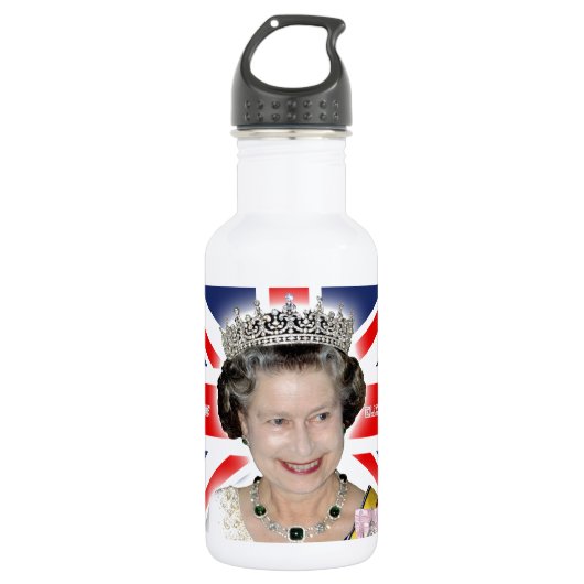 HM Queen Elizabeth II - Pro foto Waterfles (Voorkant)