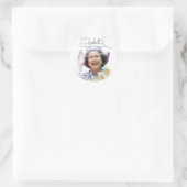HM Queen Elizabeth II Ronde Sticker (Tas)