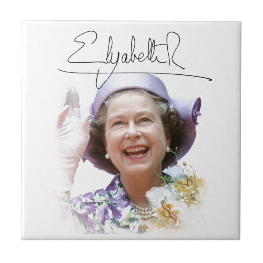HM Queen Elizabeth II Tegeltje (Voorkant)