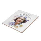 HM Queen Elizabeth II Tegeltje (Zijkant)