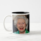 HM Queen Elizabeth II Tweekleurige Koffiemok (Links)
