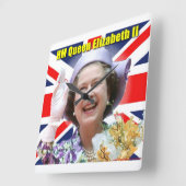 HM Queen Elizabeth II Vierkante Klok (Hoek)