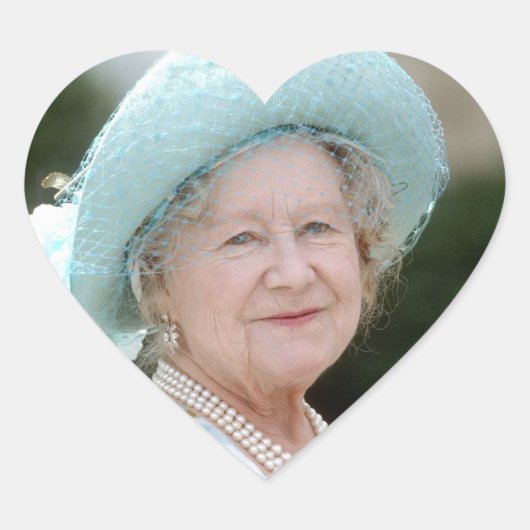 HM Queen Elizabeth, The Queen Moeder Berlin 1987 Hart Sticker (Voorkant)
