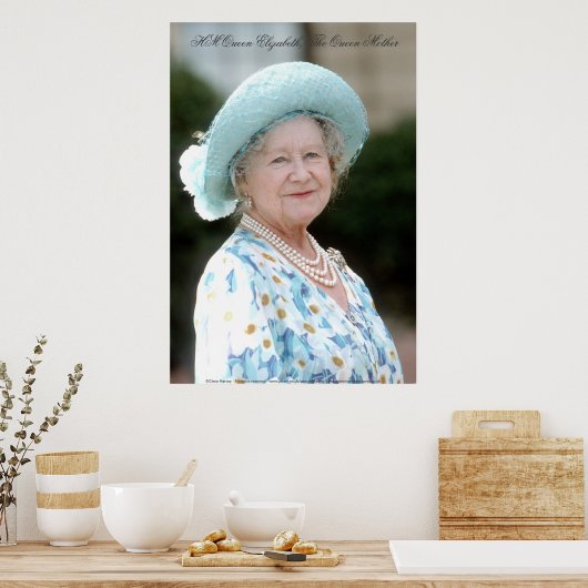 HM Queen Elizabeth, The Queen Moeder Poster (Keuken)