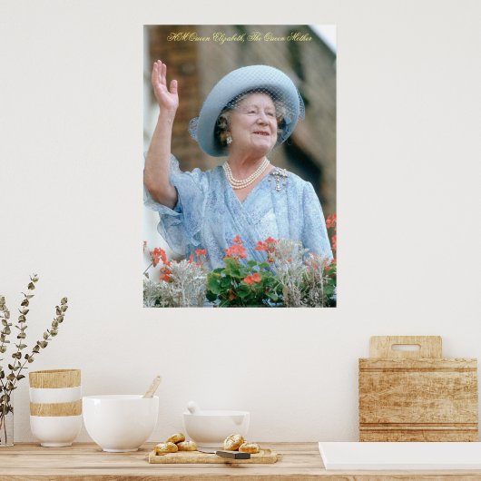 HM Queen Elizabeth, The Queen Moeder Poster (Keuken)