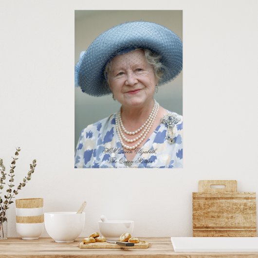 HM Queen Elizabeth, The Queen Moeder Poster (Keuken)