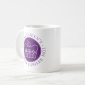 HM Queen Paars Platinum Jubilee Koffiemok (Voorkant links)